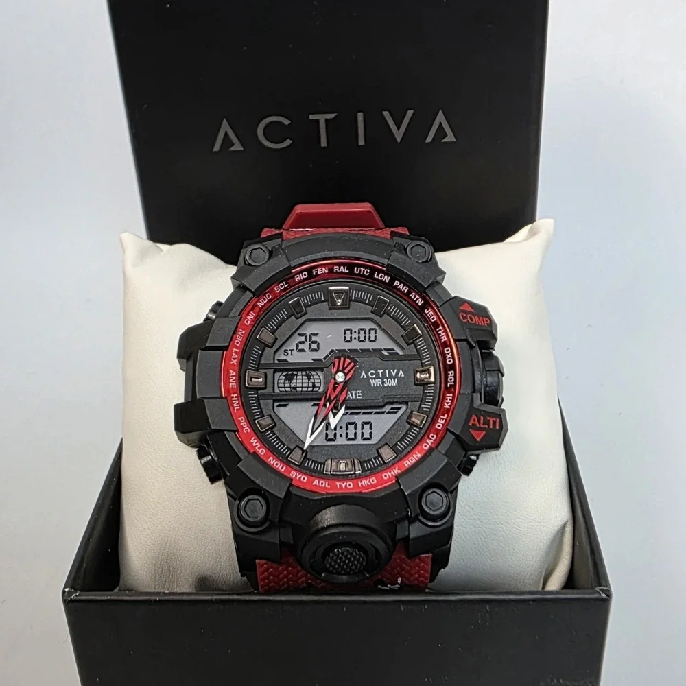 NEW Invicta Activa Neo x Men's Watch 55mm, Red, ACW428-005 #1090‎